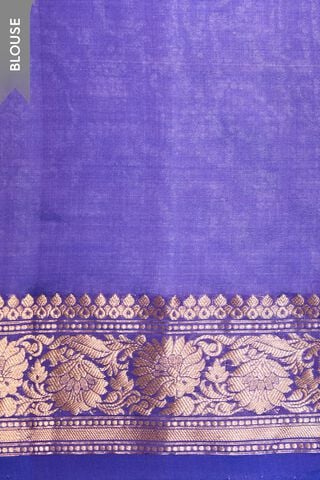 Blue Silk Viscose Banaras Cutwork Saree thumbnail image number null