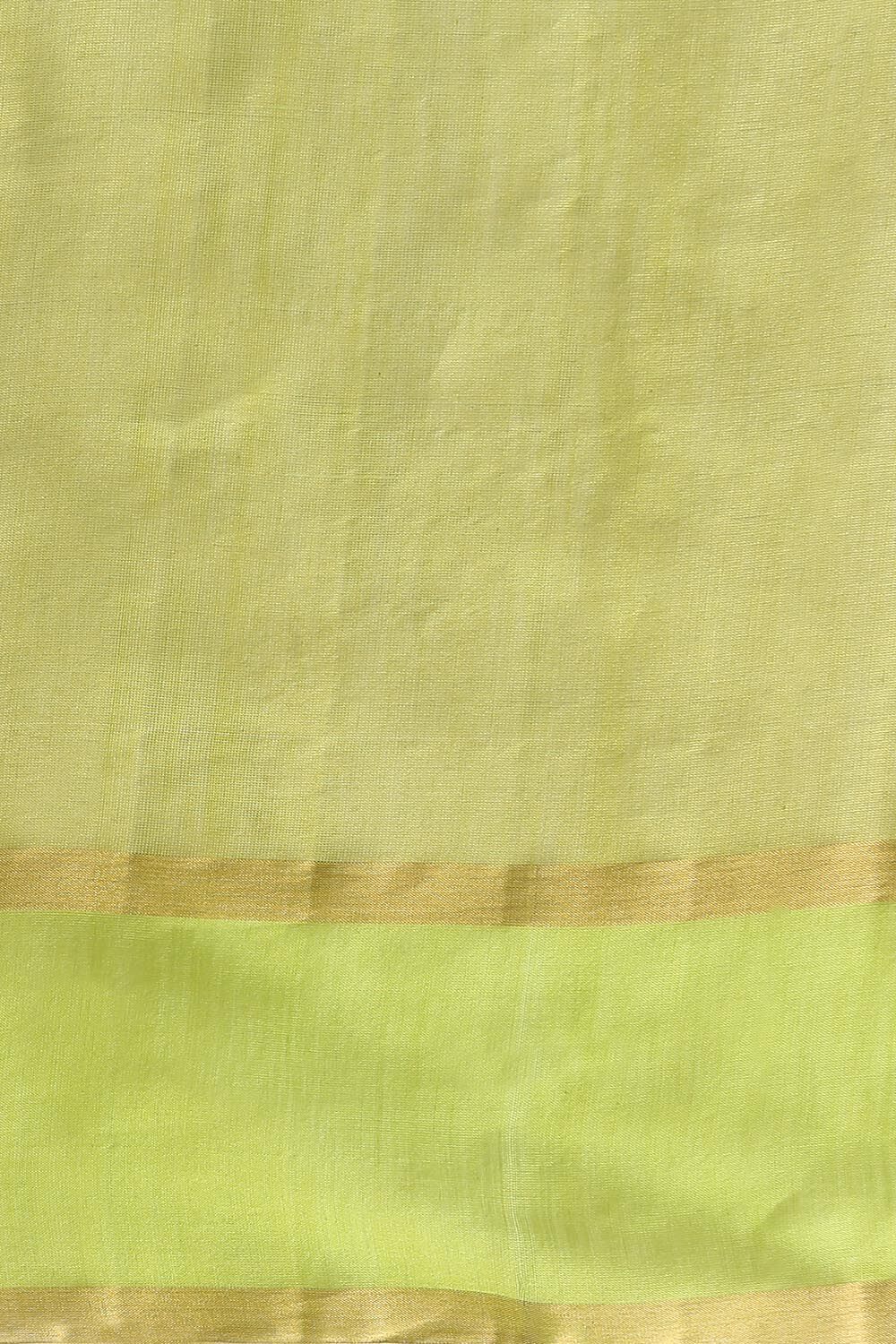 Light Pink Pure Cotton Tissue Chanderi Saree image number null