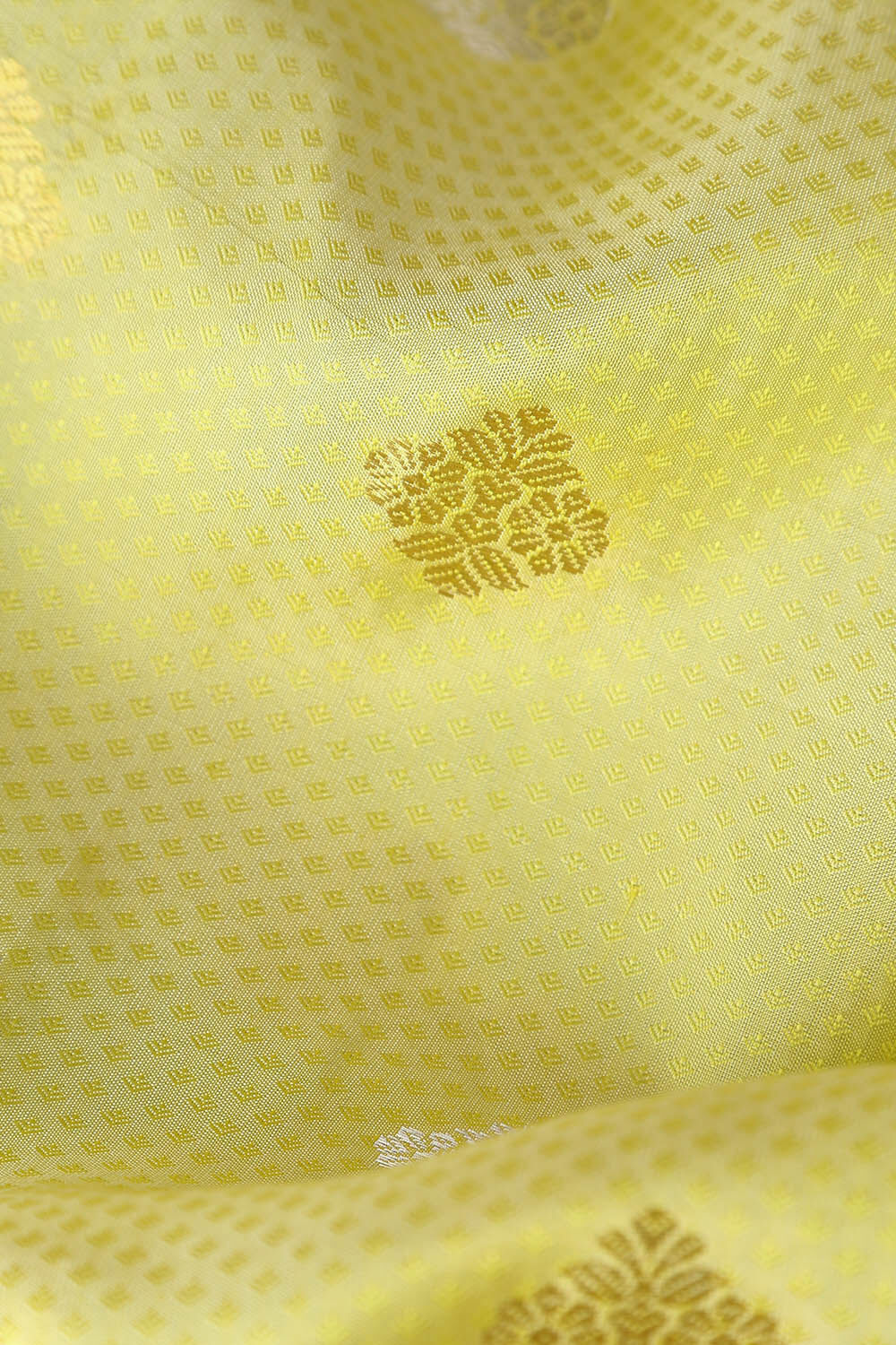 Light Yellow Pure Silk Kanjivaram inspired Saree image number null