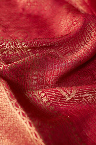 Red Woven Pure Viscose Saree thumbnail image number null