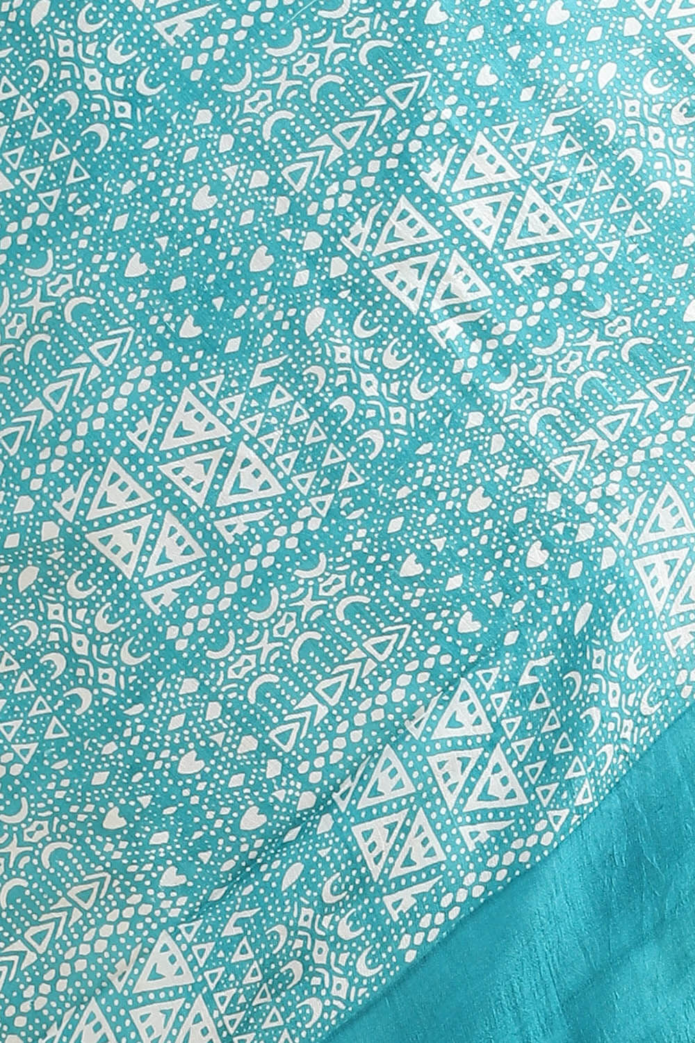 Light Pure Blue Silk Printed Saree image number null