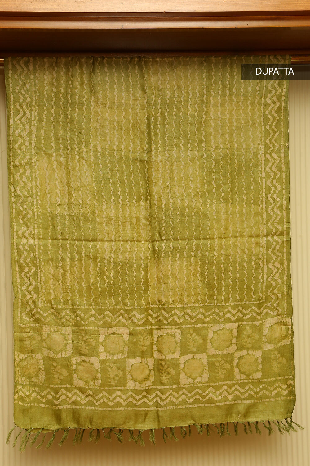 Pista Green Pure Tussar Silk Suit Set image number null