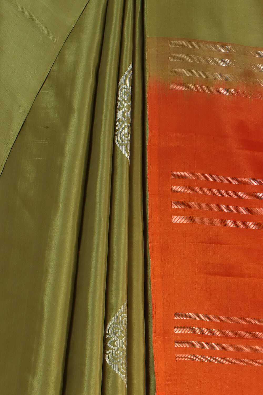 Light Green Pure Silk Tencel South Saree image number null