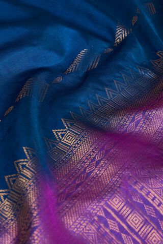 Blue Woven Soft Pure Silk Saree thumbnail image number null