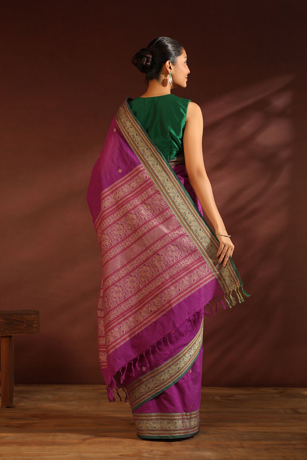 Pink South Pure Cotton Woven Saree image number null