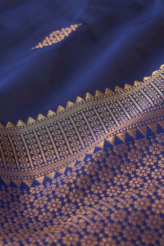 Dark Blue Woven Silk Viscose Saree thumbnail image number null
