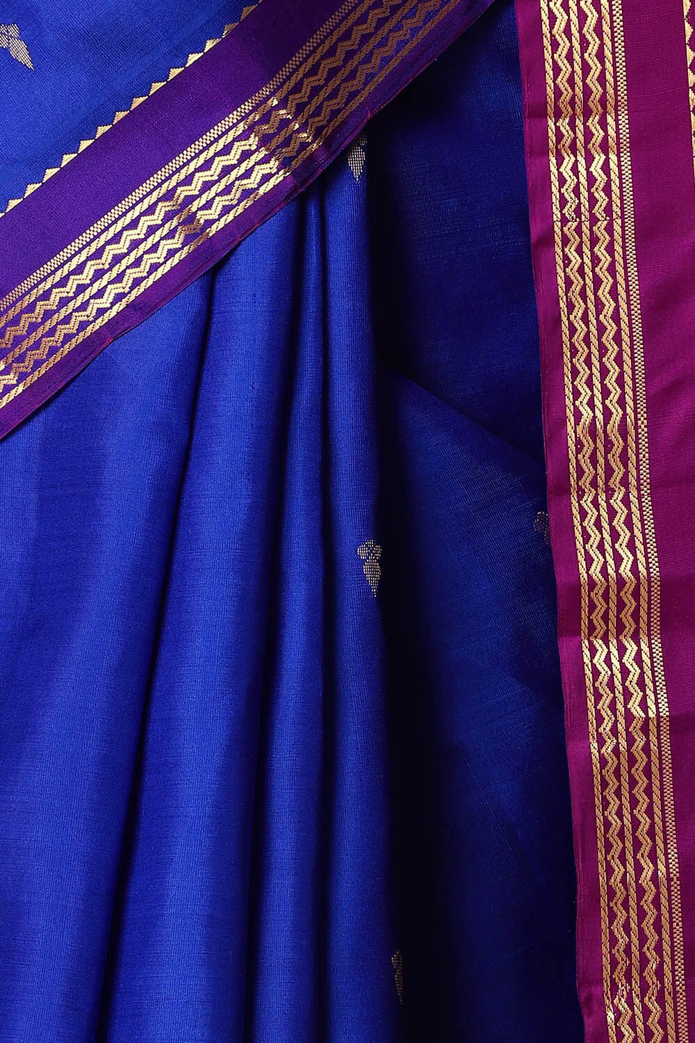 Blue Pure Silk Kanjivaram inspired Saree image number null