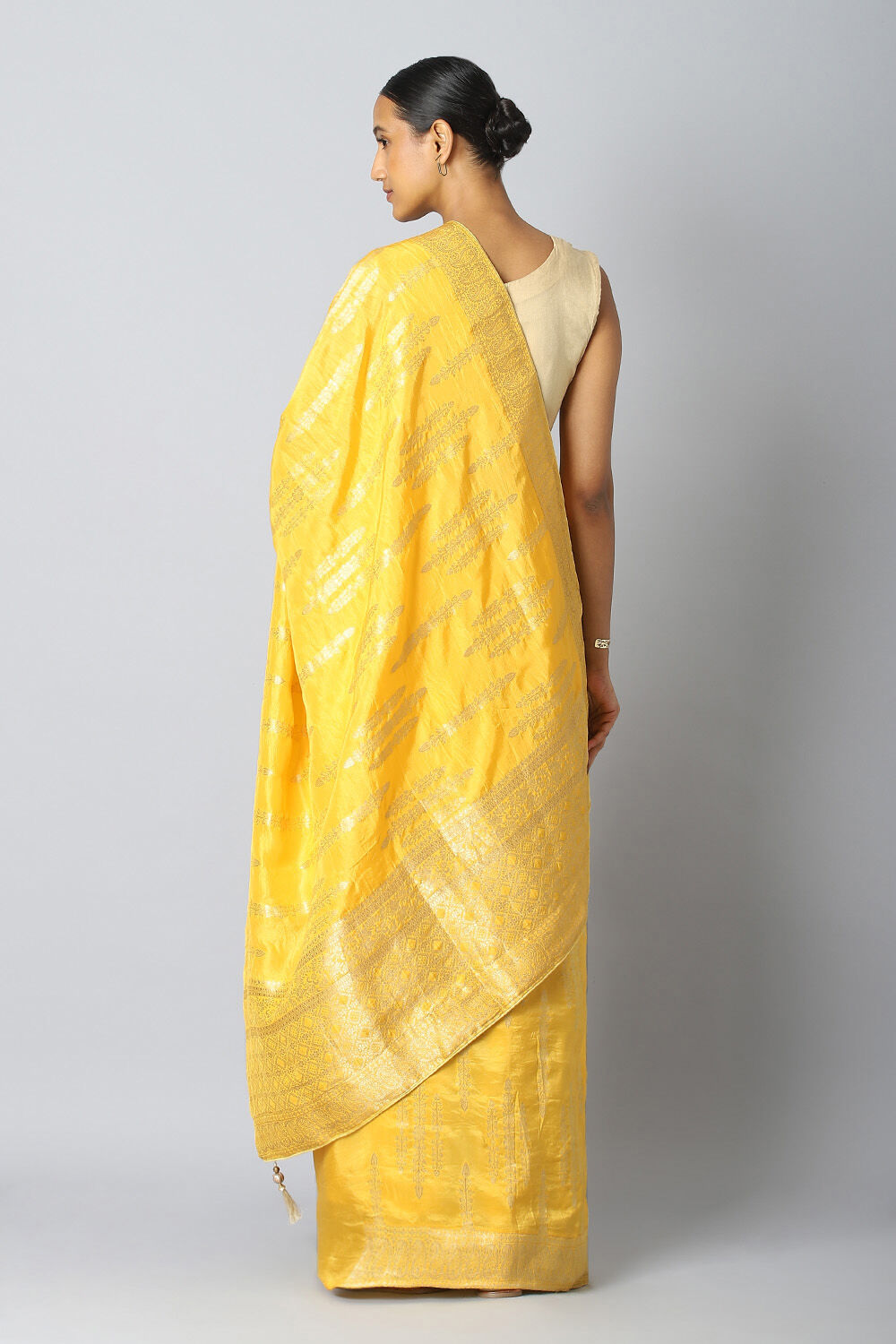 Sunrise Yellow Pure Luxe Vegan Saree image number null
