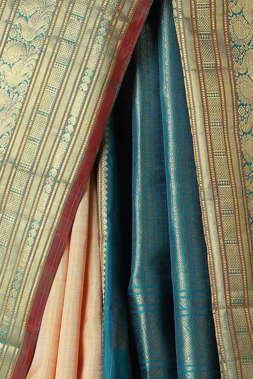 Light Pink Pure Silk Kanjivaram Saree image number null
