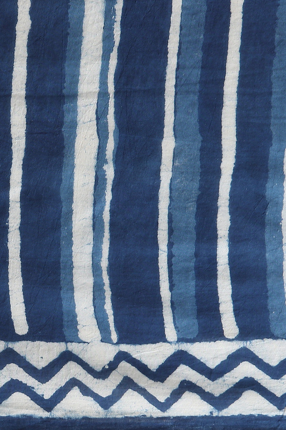 Blue Pure Cotton Dabu Printed Saree image number null