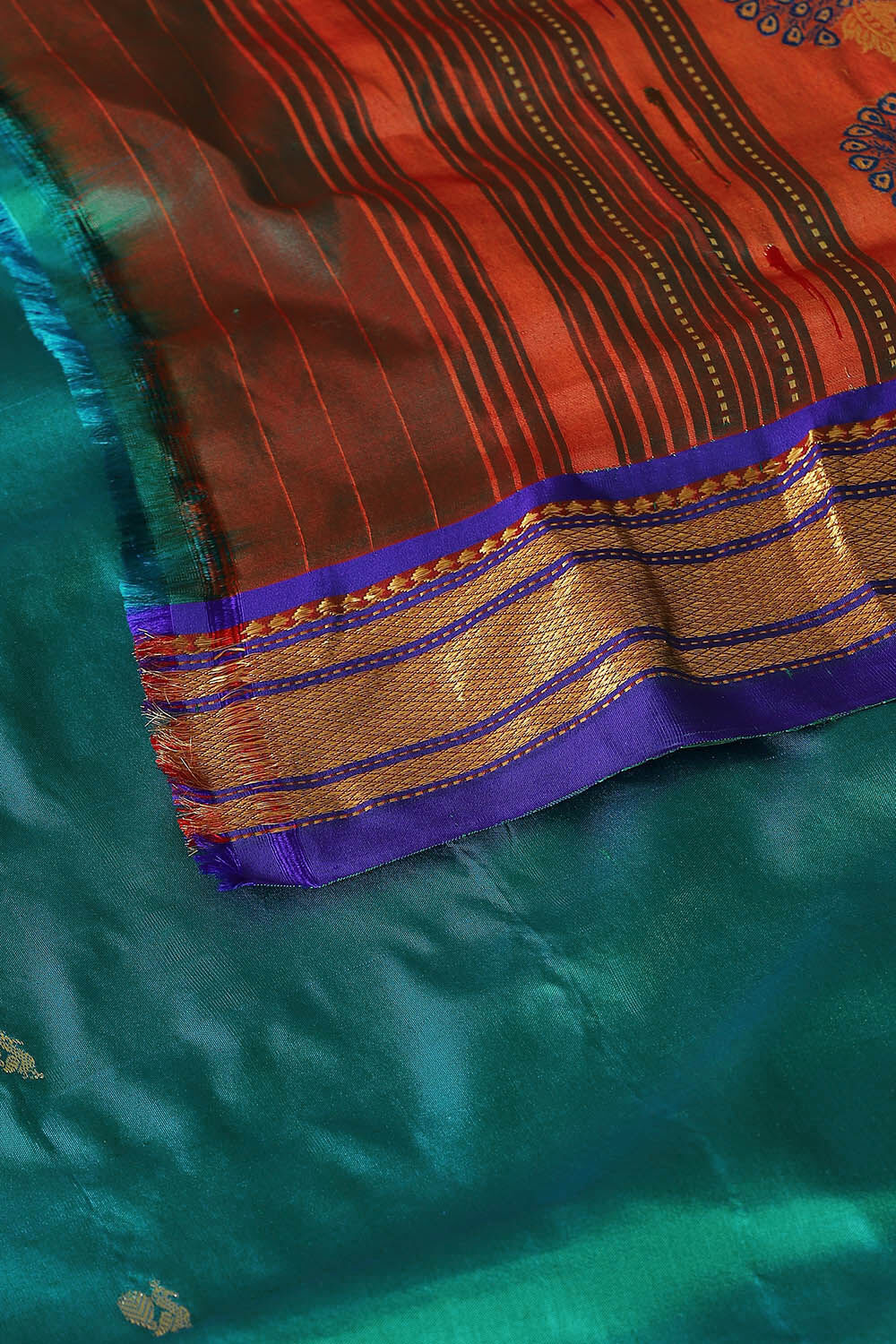Blue Pure Silk Paithani Saree image number null