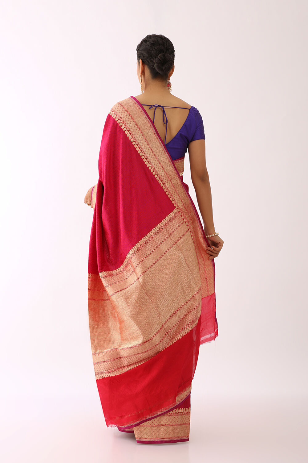 Red Pure Silk Banarasi Tanchoi Saree image number null