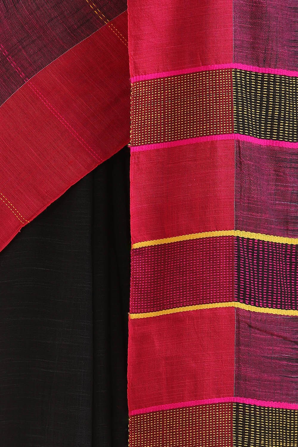 Black Pure Cotton Bengal Saree image number null