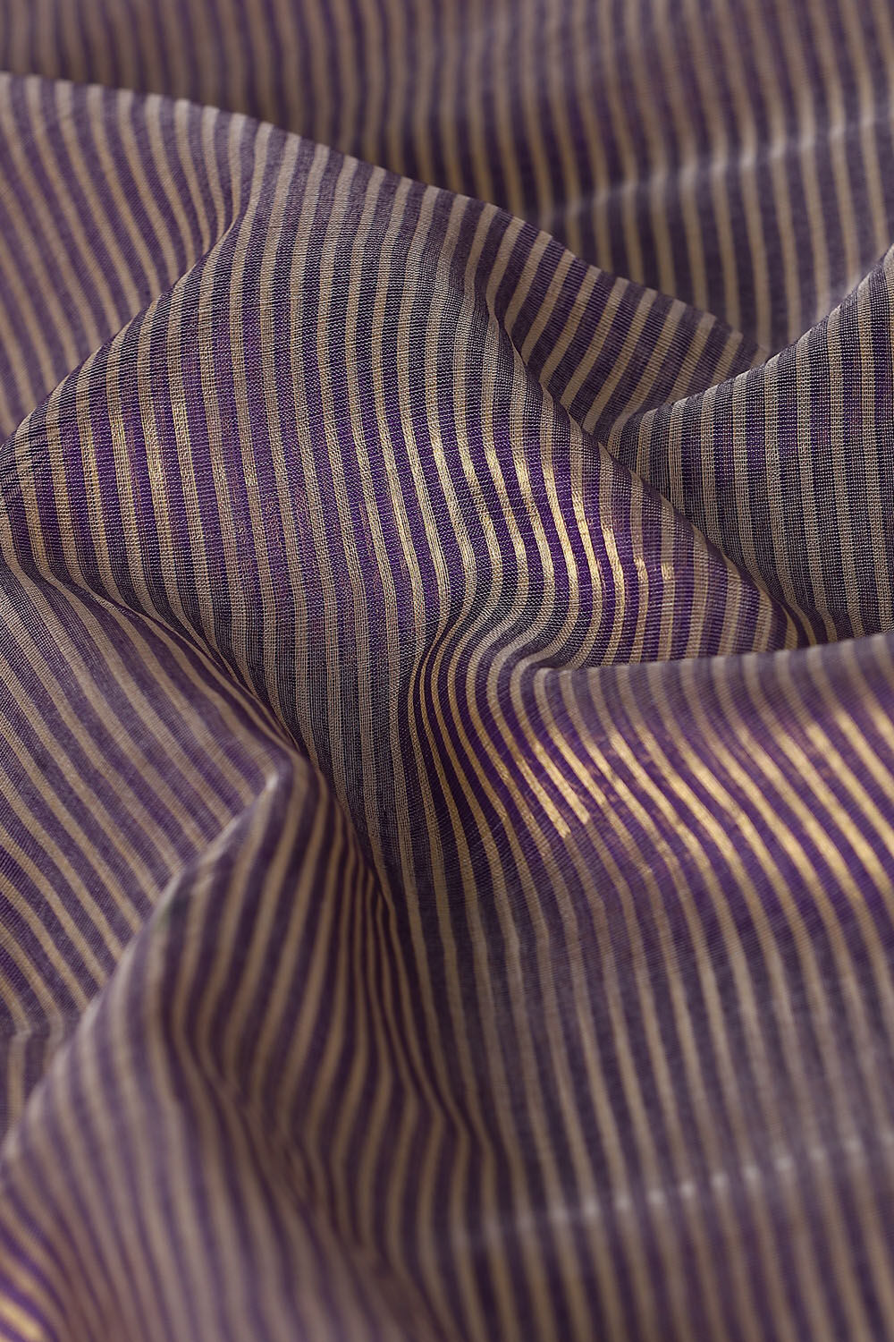 Violet Pure Silk Cotton Embroidered Saree image number null