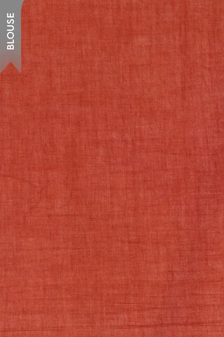 Dark Orange Ujjain Pure Cotton Batik Saree thumbnail image number null