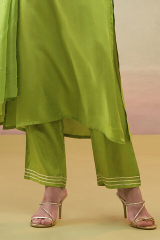 Green Pure Viscose Embroidered Kurta Set thumbnail image number null
