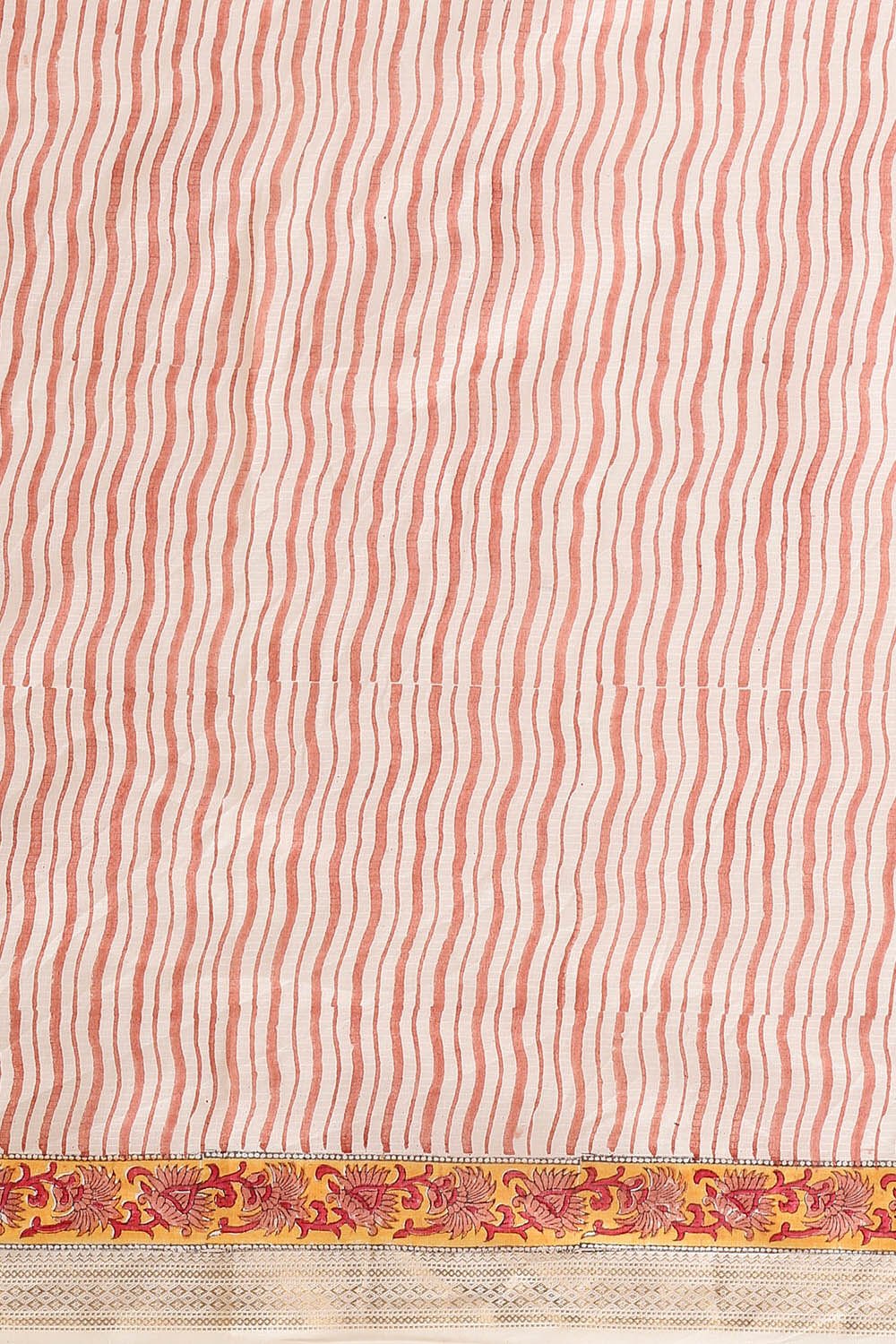 Orange Pure Silk Cotton Sanganeri Printed Saree image number null