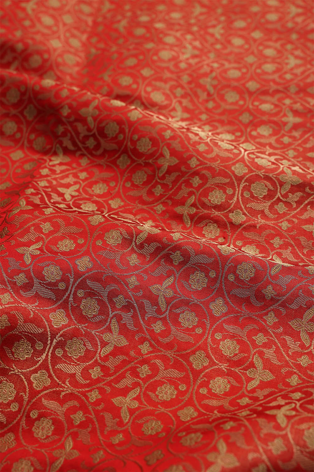 Red Kanjivaram Silk Tissue Saree image number null