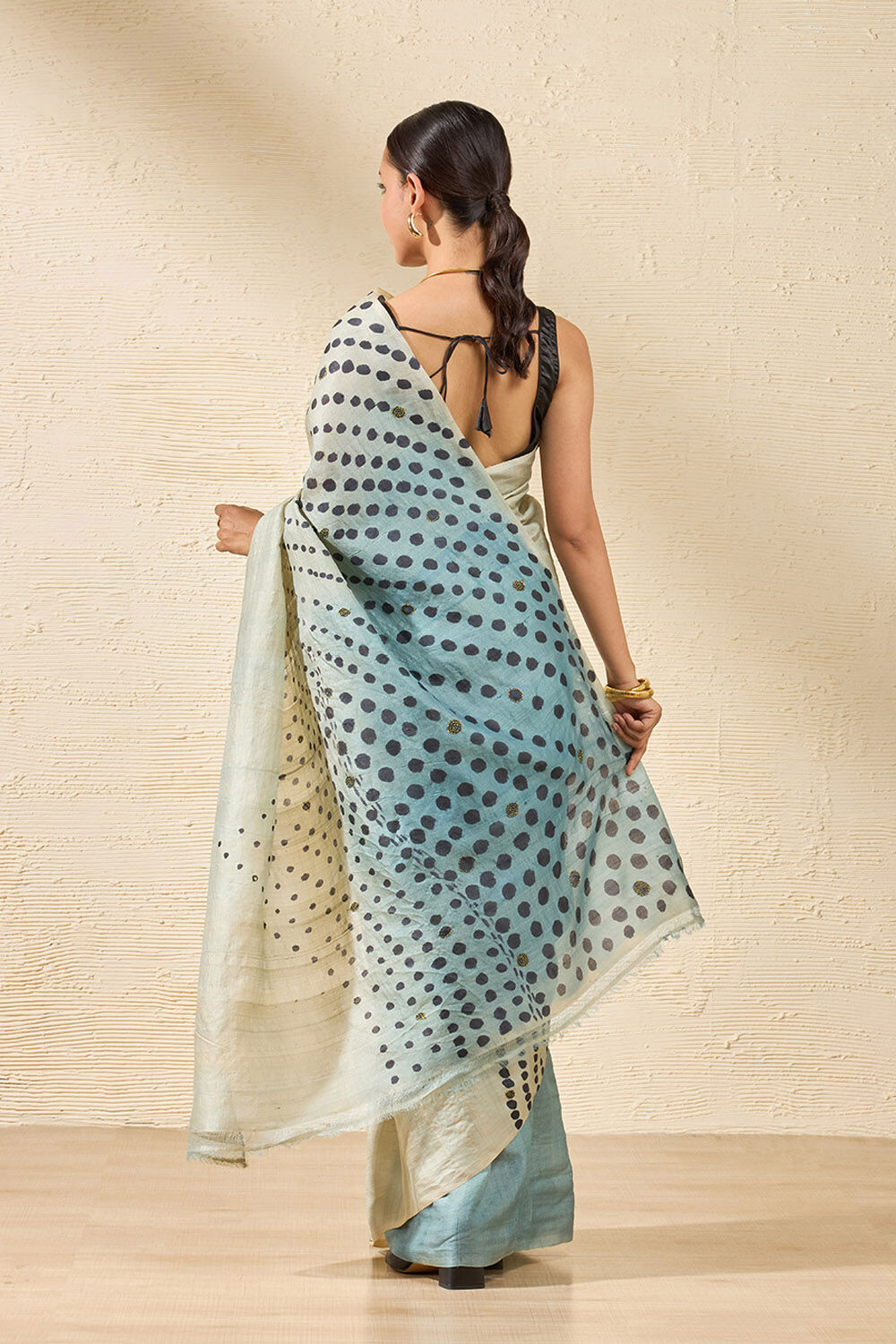 Grey Chattisgarh Pure Tussar Silk Hand Painted Saree image number null
