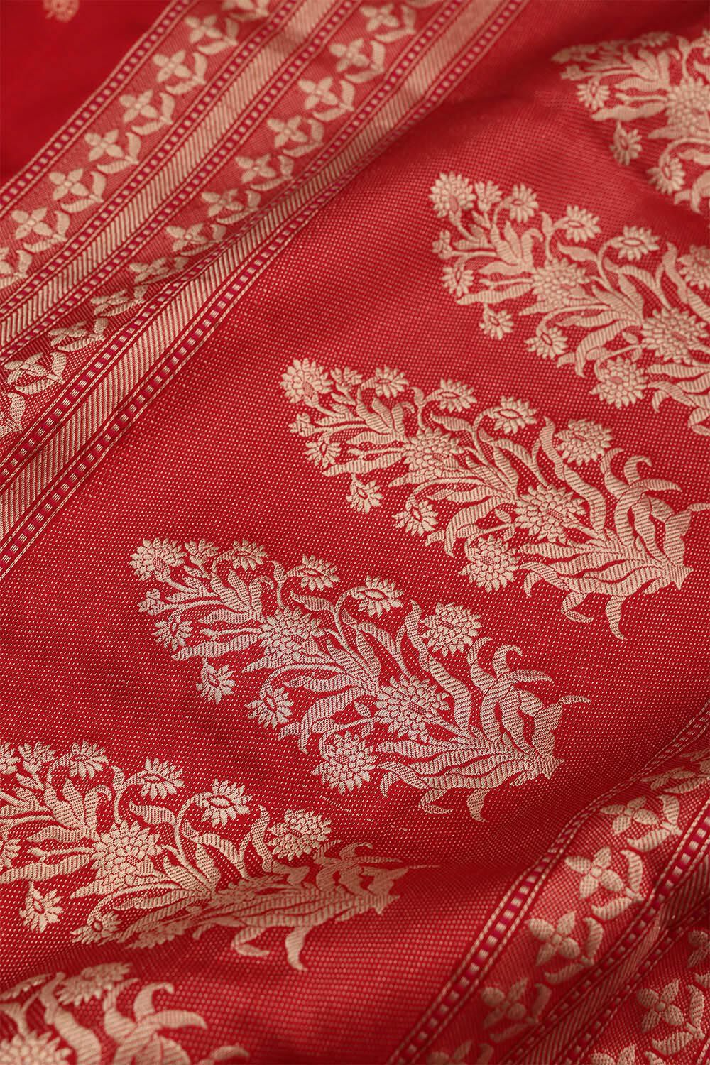 Red Banaras Silk Saree image number null