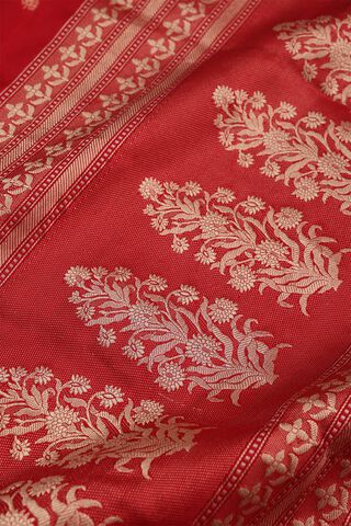 Red Banaras Silk Saree thumbnail image number null