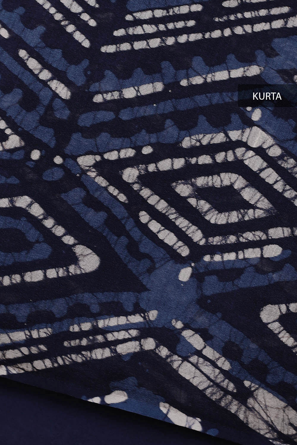Blue Silk Cotton Block Printed Unstitched Suit Set image number null