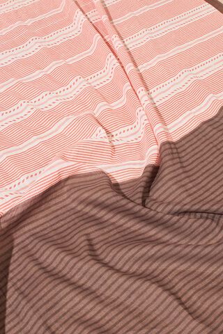 Light Orange Screen Printed Bengal Pure Mulmul Cotton Saree thumbnail image number null