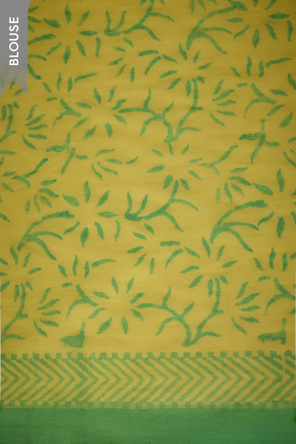 Light Blue Pure Cotton Block Printed Bengal Saree image number null
