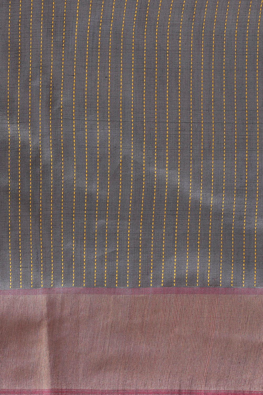 Grey Pure Tussar Silk Bhagalpuri Saree image number null