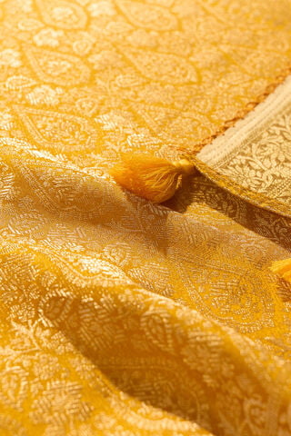 Yellow Pure Viscose Printed Saree thumbnail image number null