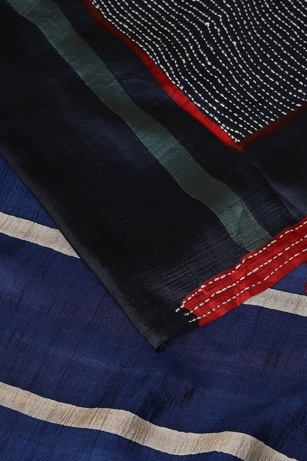 Blue Pure Silk Batik Saree image number null