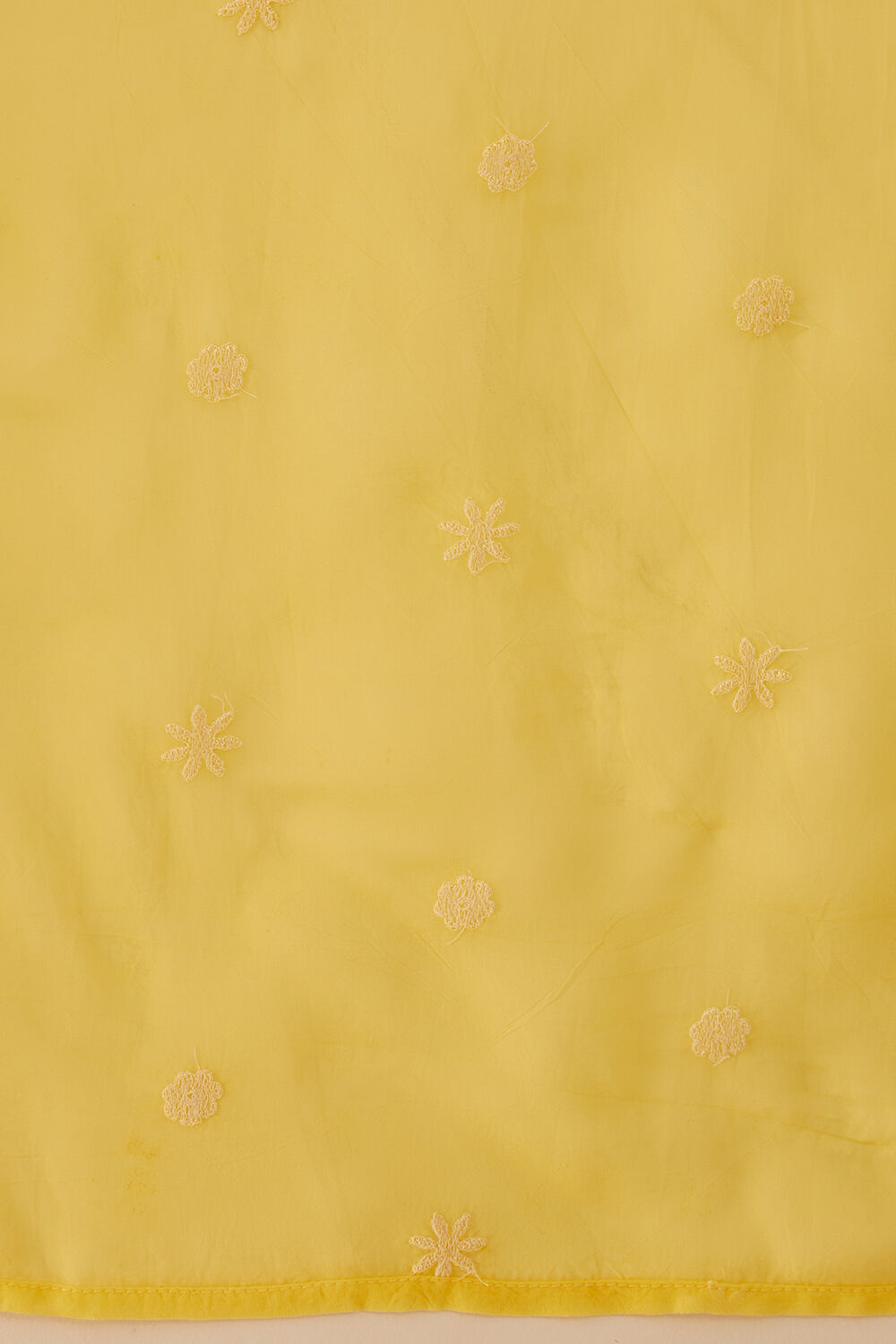 Yellow Viscose Organza Embroidered Saree image number null