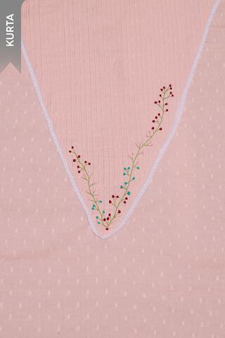 Light Pink Pure Cotton Embroidered Unstitched Suit Set thumbnail image number null