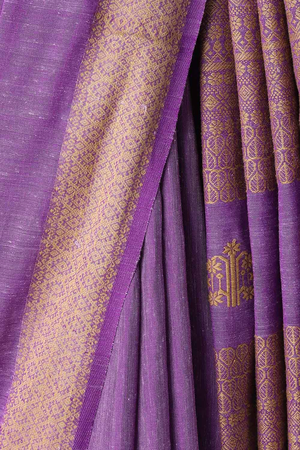 Purple Modal Eri Assam Saree image number null