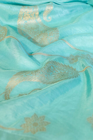 Light Blue Woven Design Viscose Saree thumbnail image number null