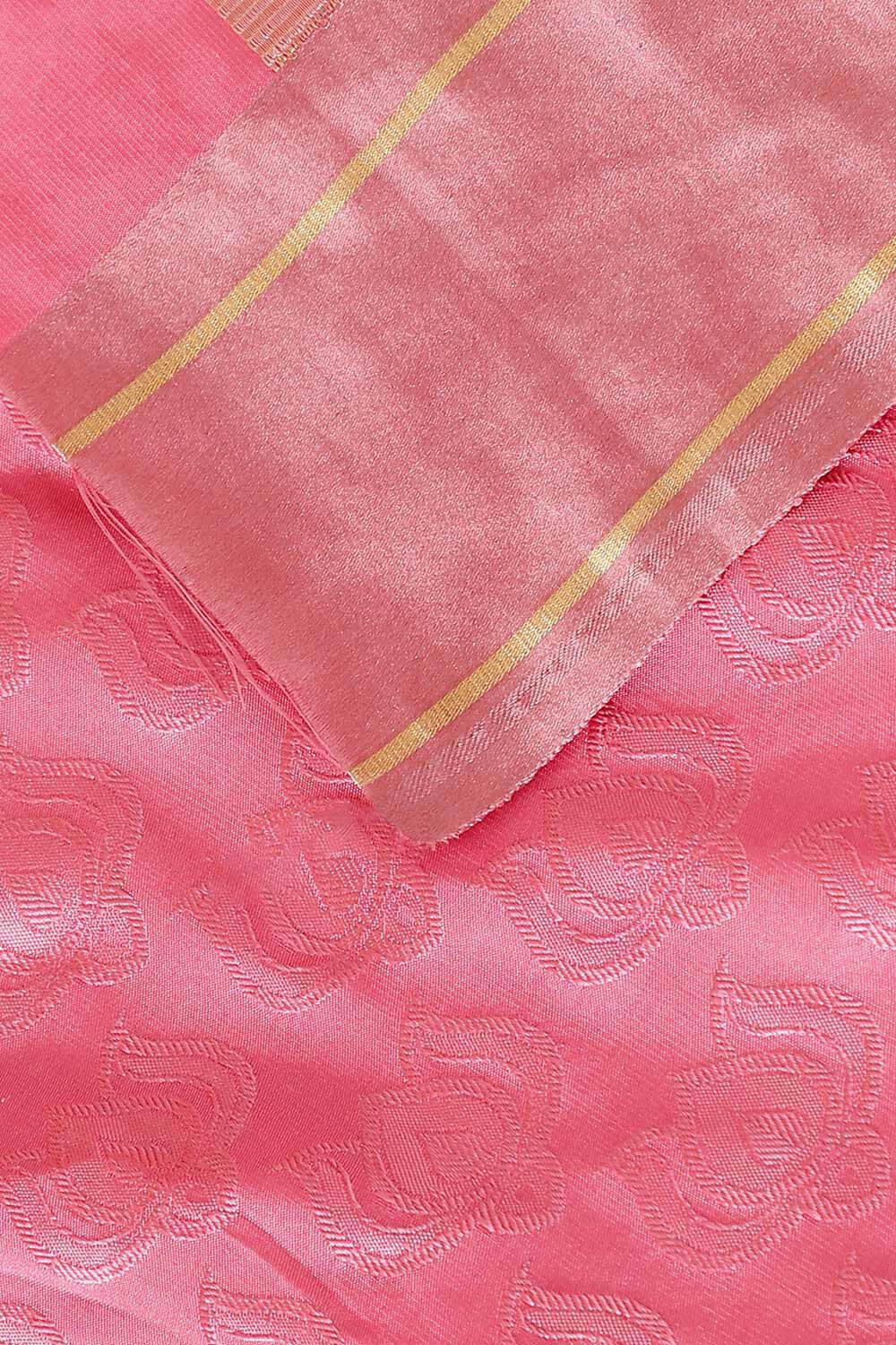 Light Pink Pure Silk Banarasi Tanchoi Saree image number null