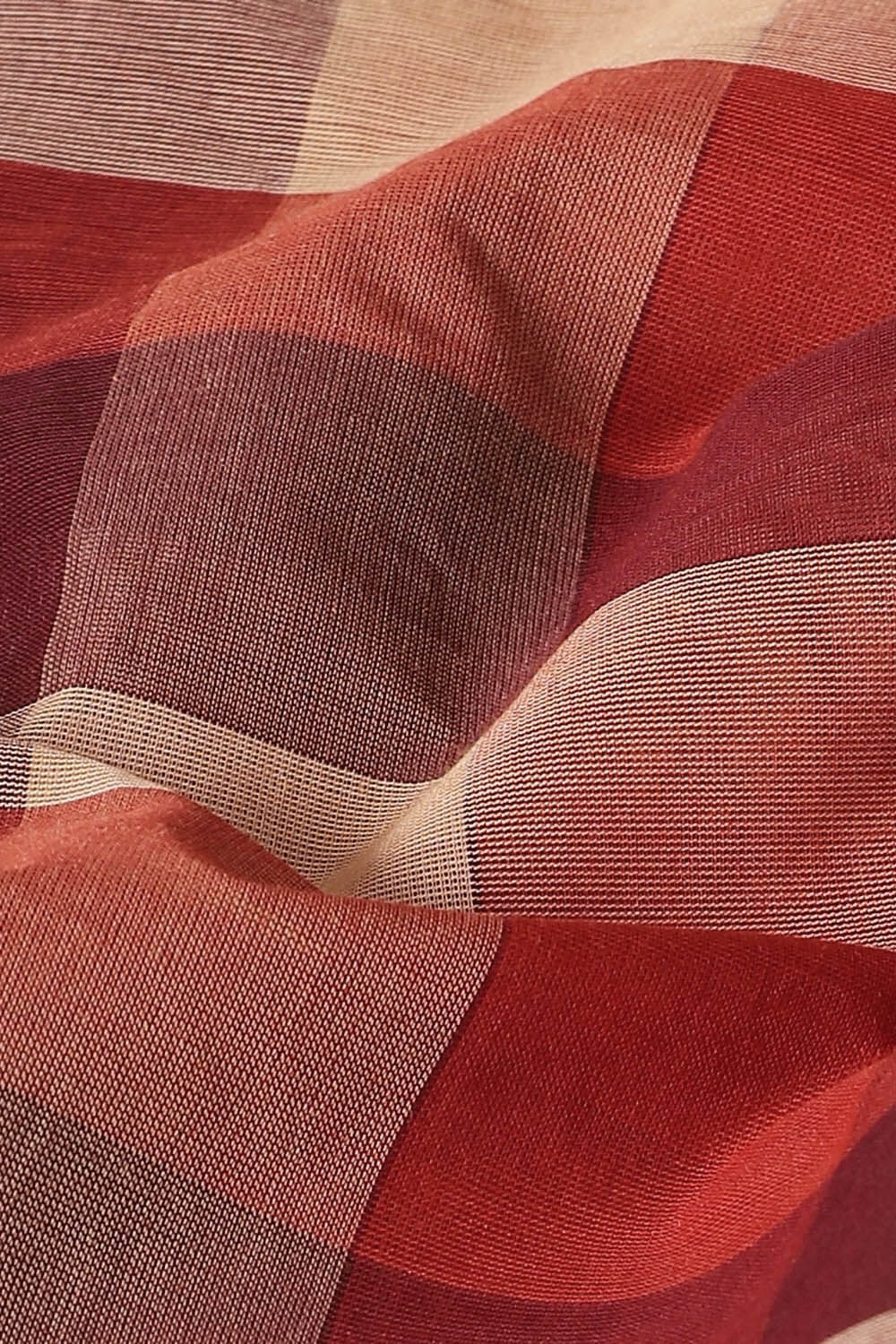 Red Pure Cotton Chettinad Saree image number null