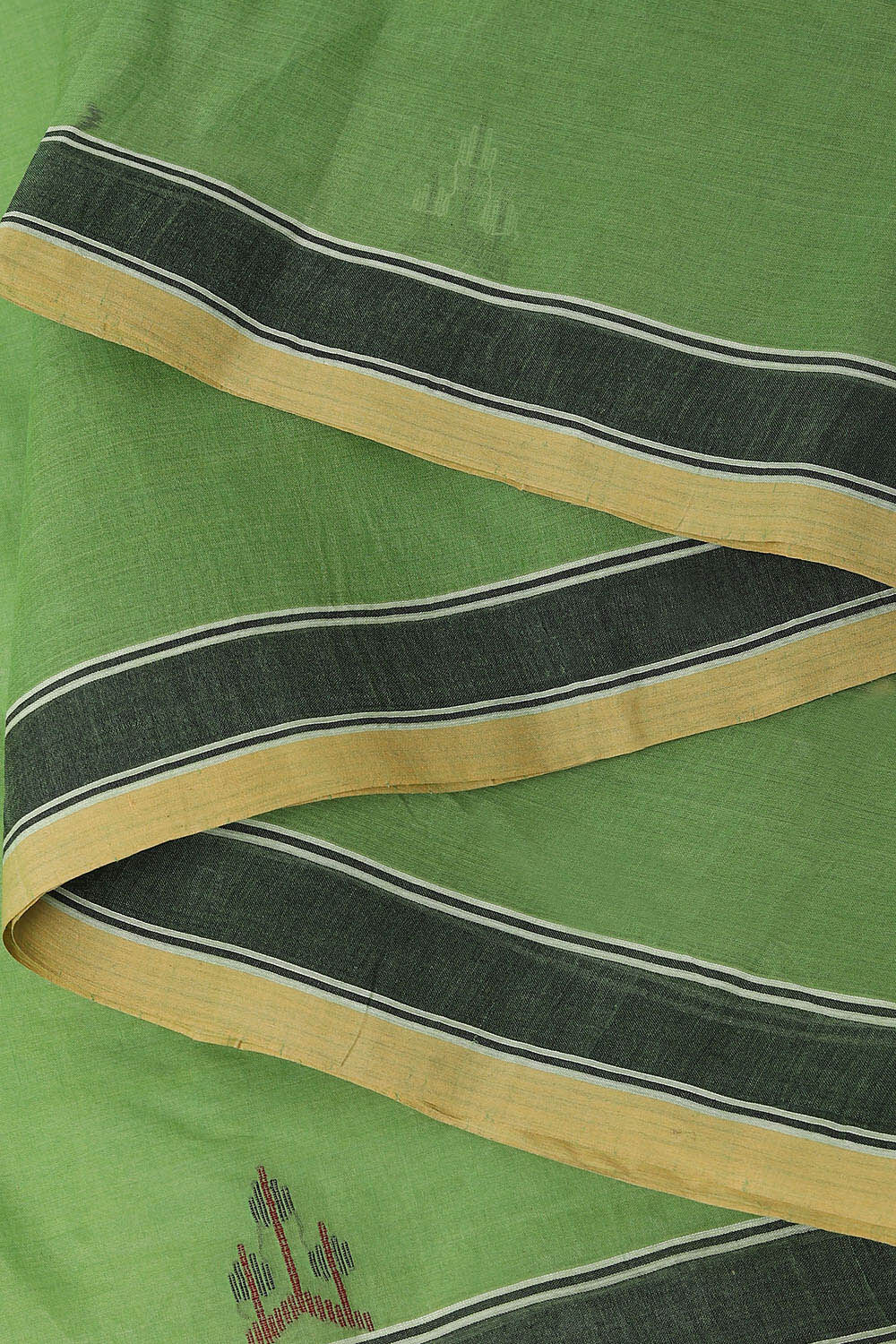 Green Pure Cotton Bengal Saree image number null
