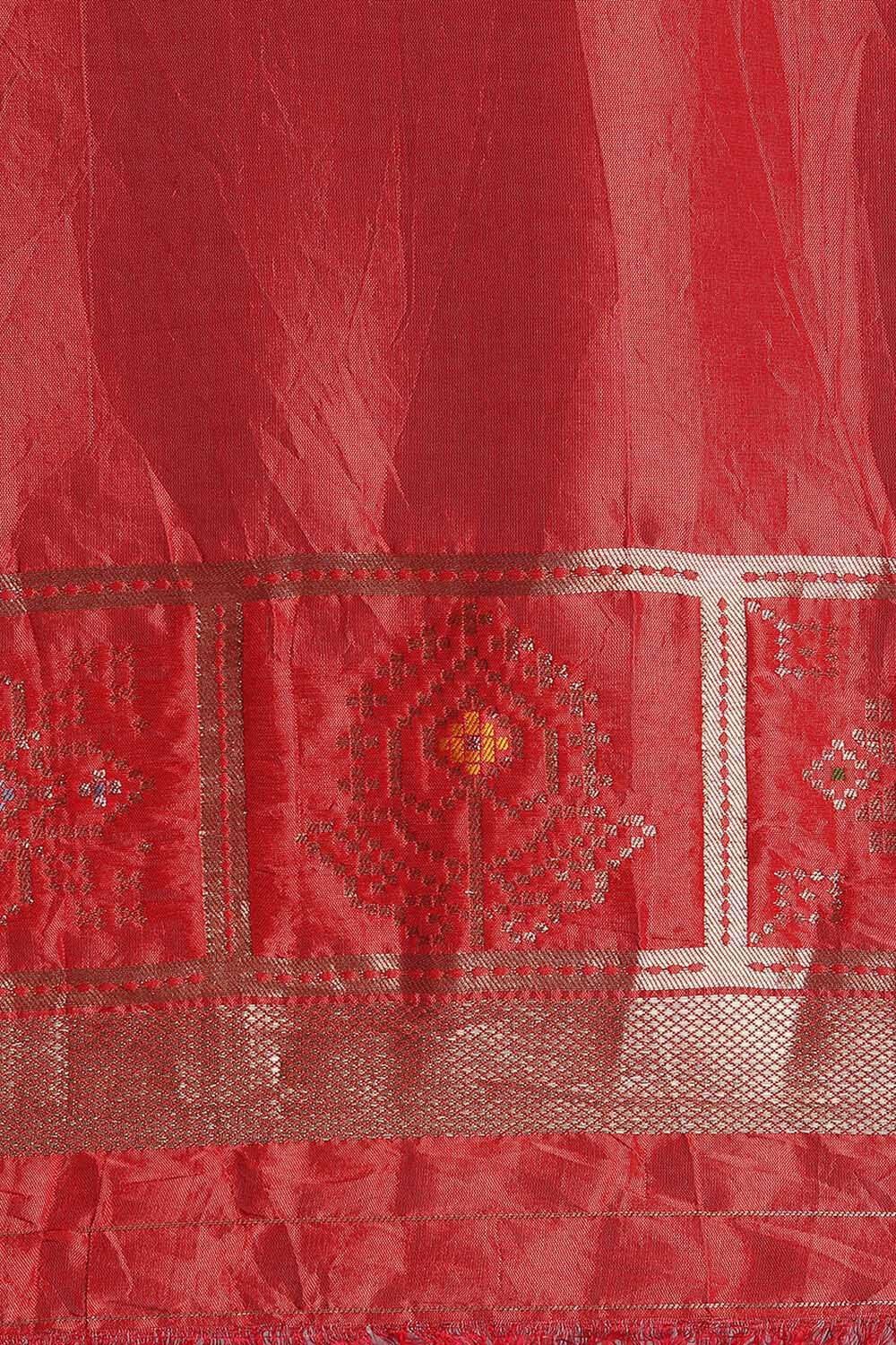 Red Luxe Woven Saree image number null