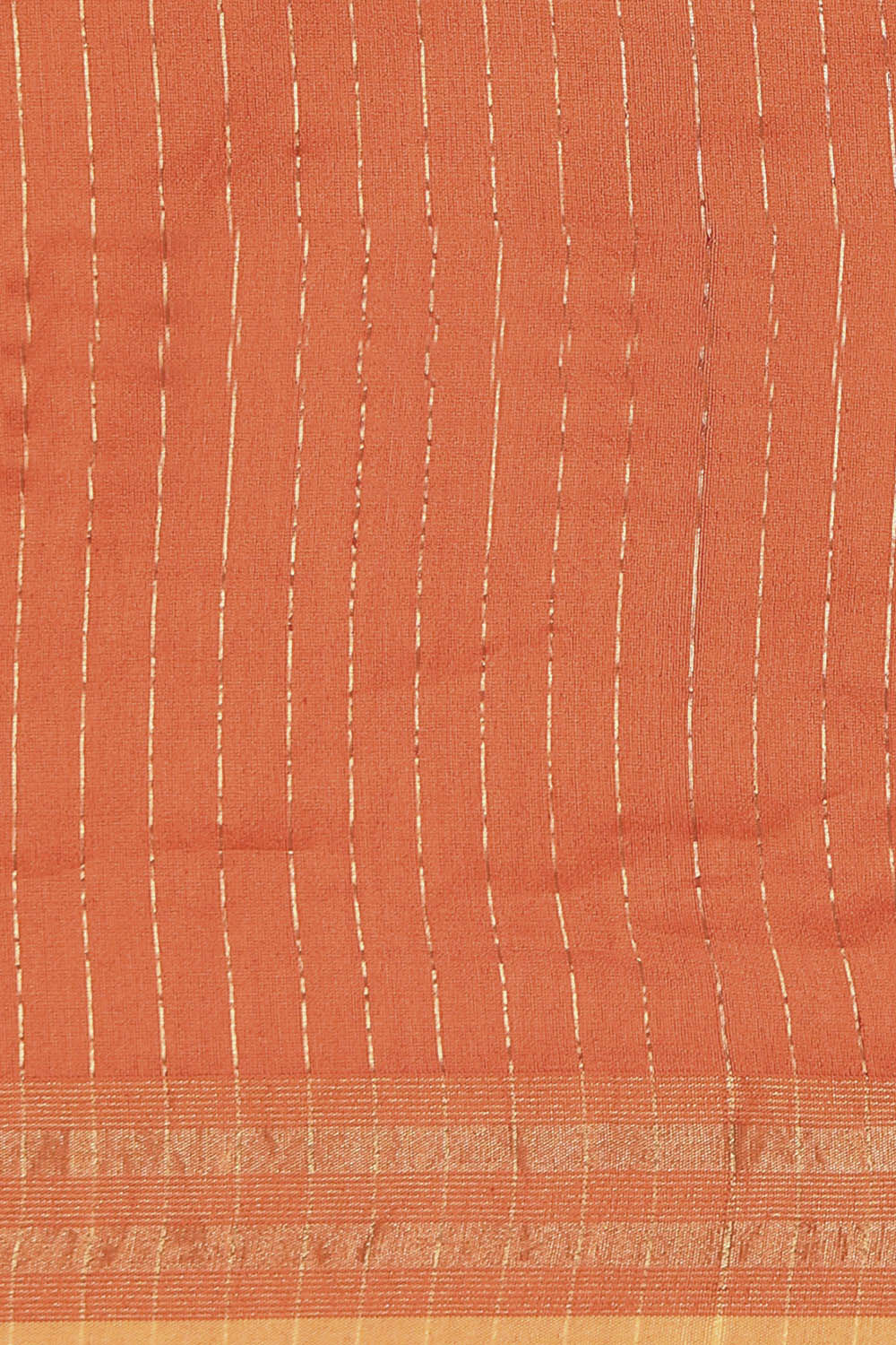 Dark Orange Pure Silk Vanya Bengal Jamdani Saree image number null