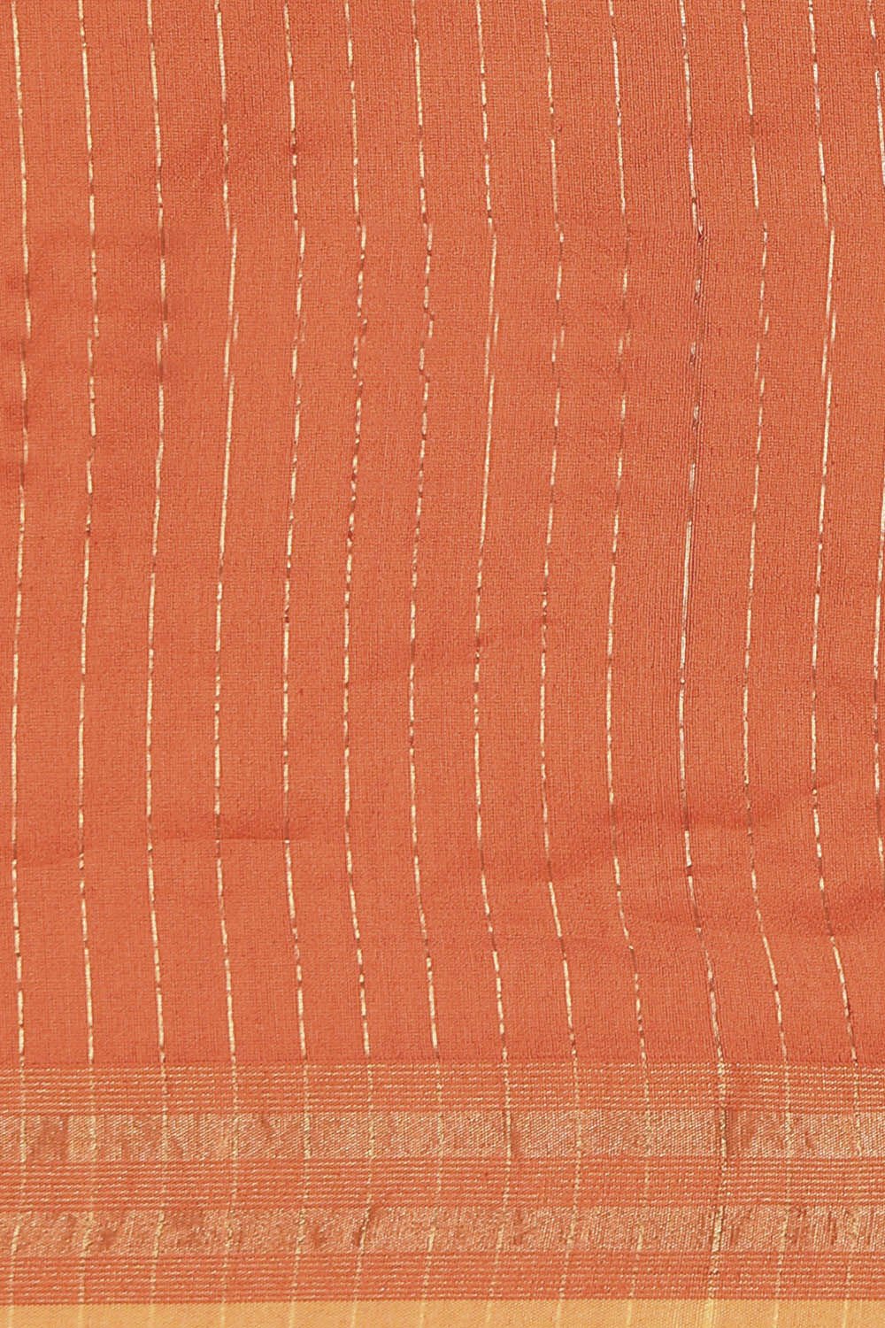 Dark Orange Pure Silk Vanya Bengal Jamdani Saree image number null