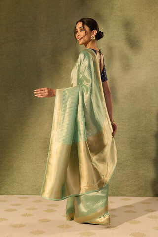 Light Blue Viscose Tissue Woven Saree thumbnail image number null