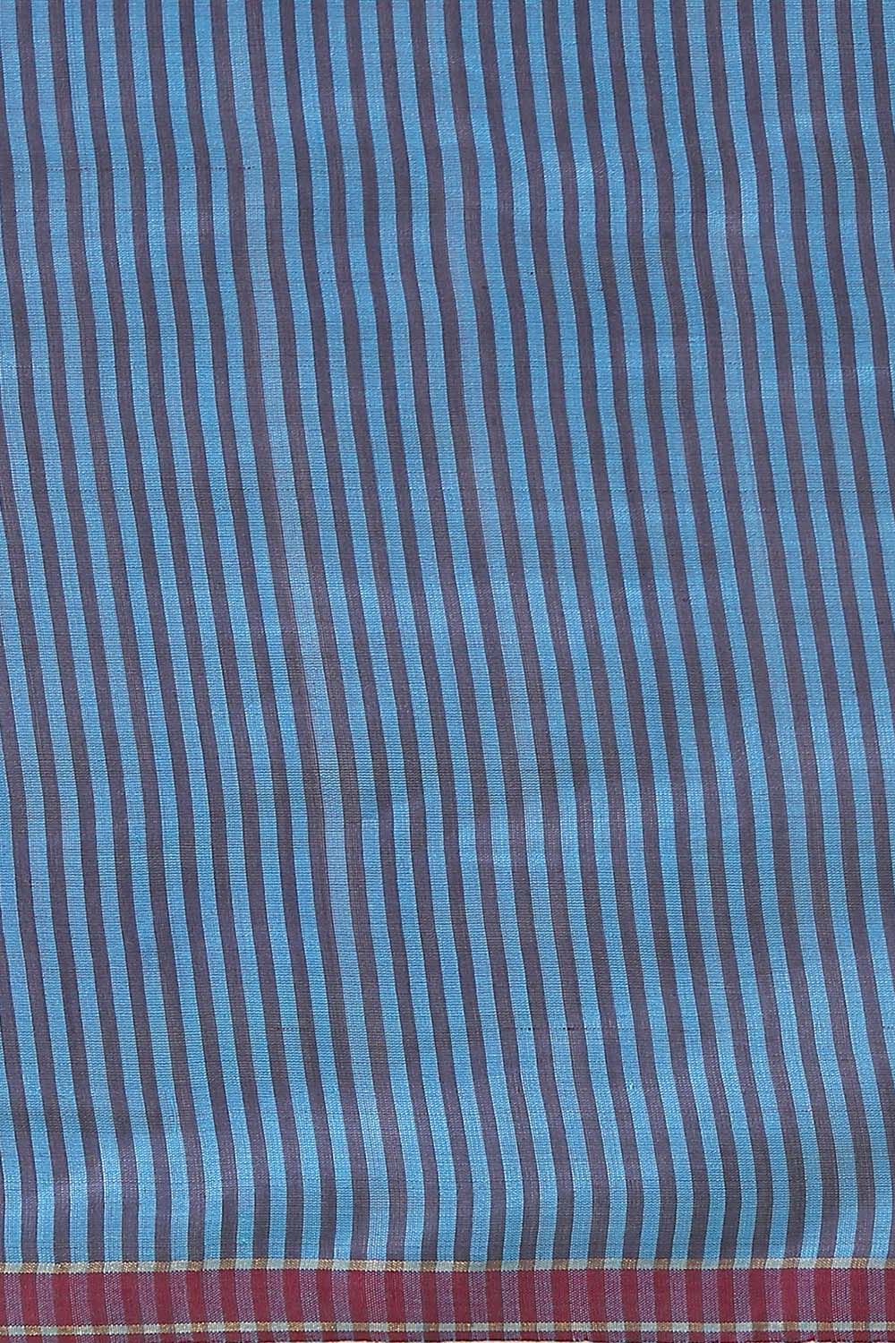 Blue Pure Silk Viscose Bhagalpuri Saree image number null