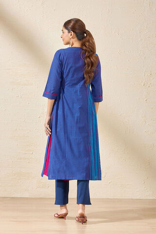 Blue Pure Cotton Woven Kurta Set thumbnail image number null