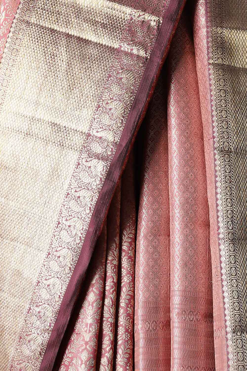 Pink Pure Silk Kanjivaram Saree image number null
