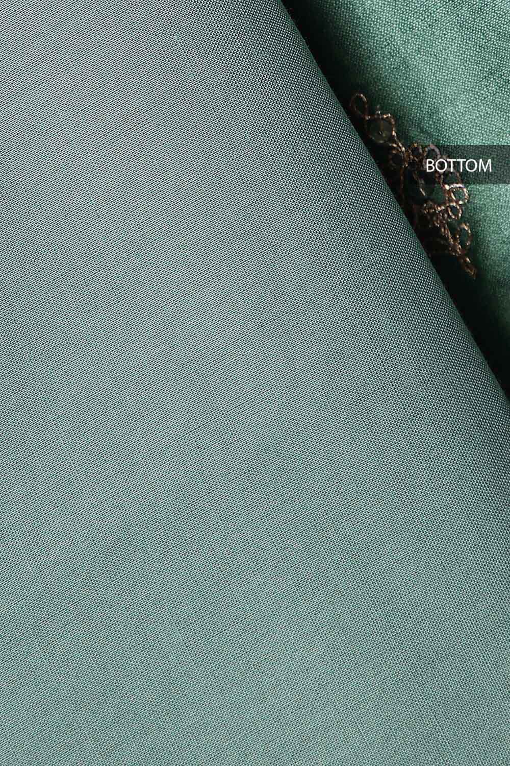 Green Embroidered Silk Cotton Suit image number null