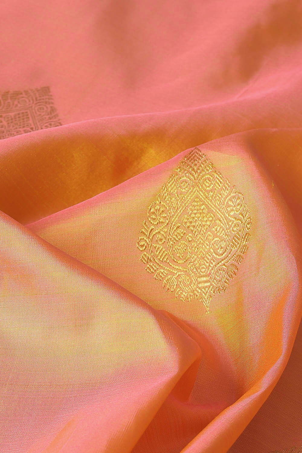 Light Orange Pure Silk Kanjivaram Saree image number null