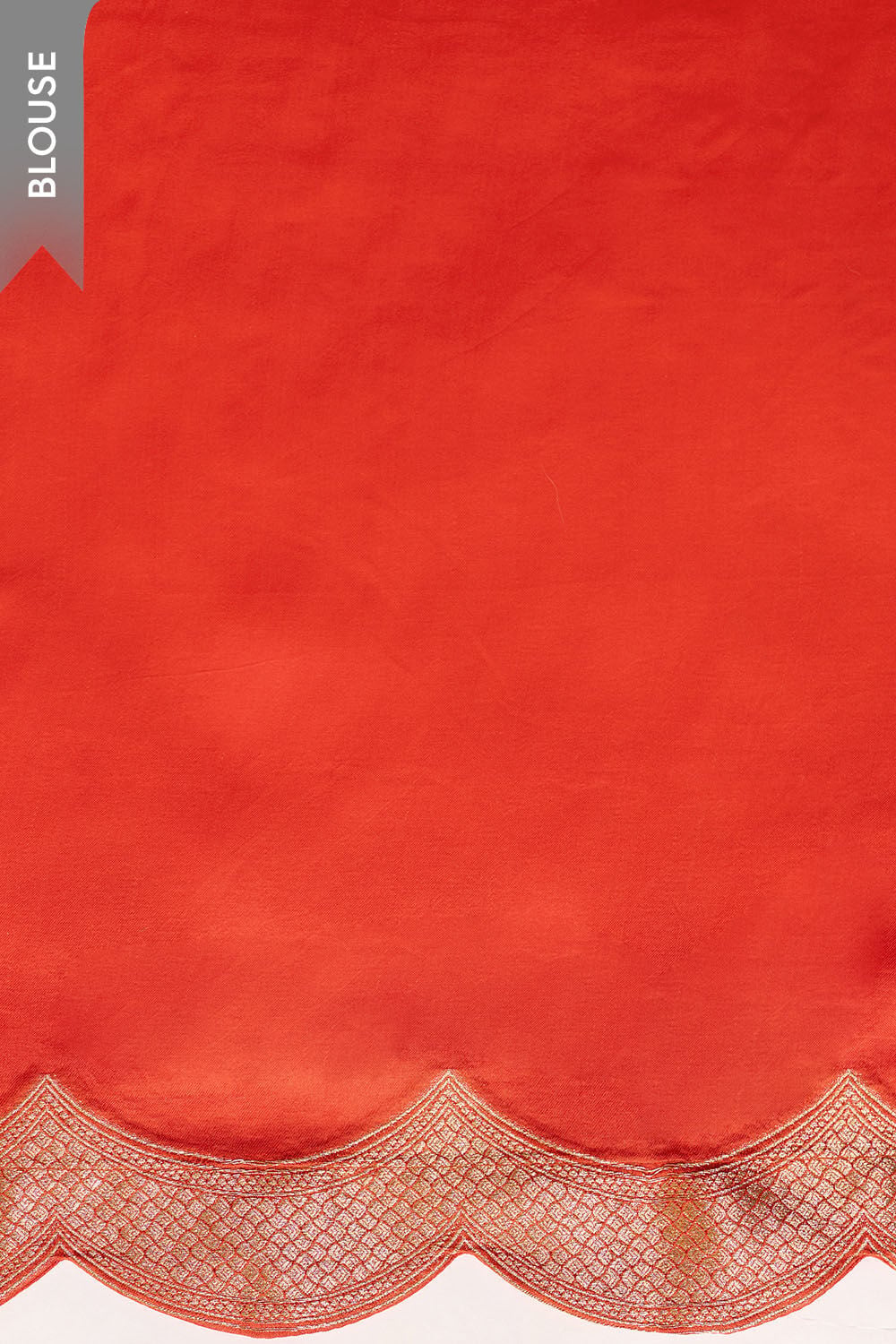 Orange Woven Viscose Satin Saree image number null