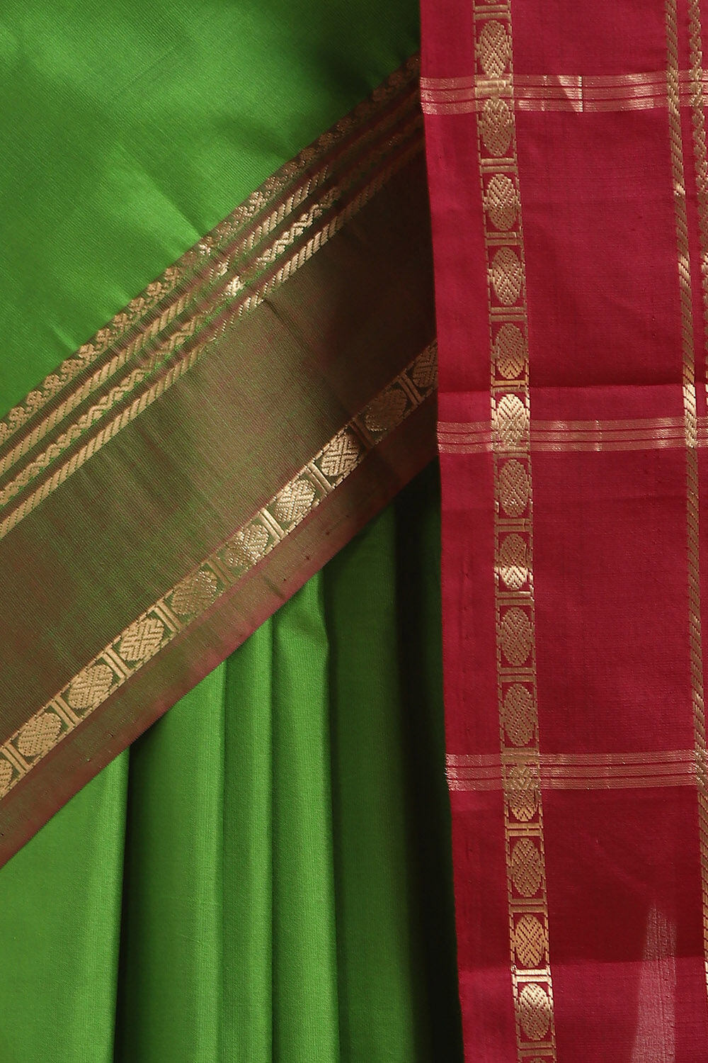 Green Pure Soft Silk Saree image number null