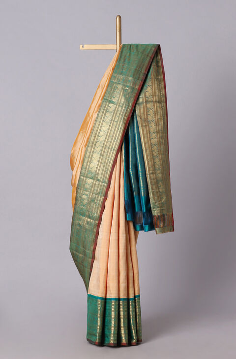 Light Pink Pure Silk Kanjivaram Saree